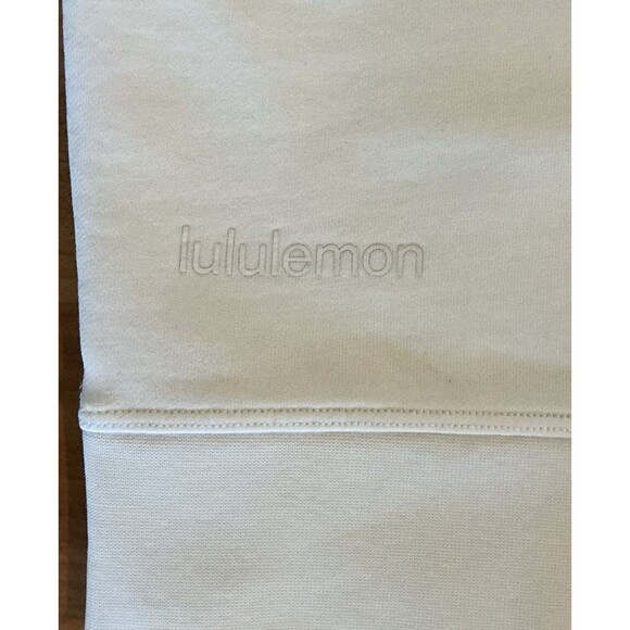 Lululemon Perfectly Oversized XL Crew Sweatshirt Womens White Cropped Jelly Logo - Picture 8 of 13